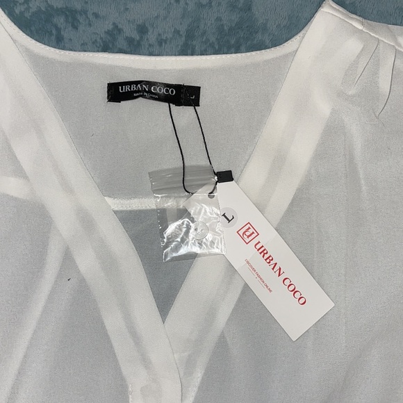 White Sheer Blouse - Picture 3 of 4